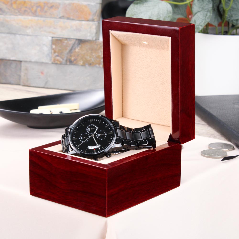 A.ANDICULA Black Chronograph Watch